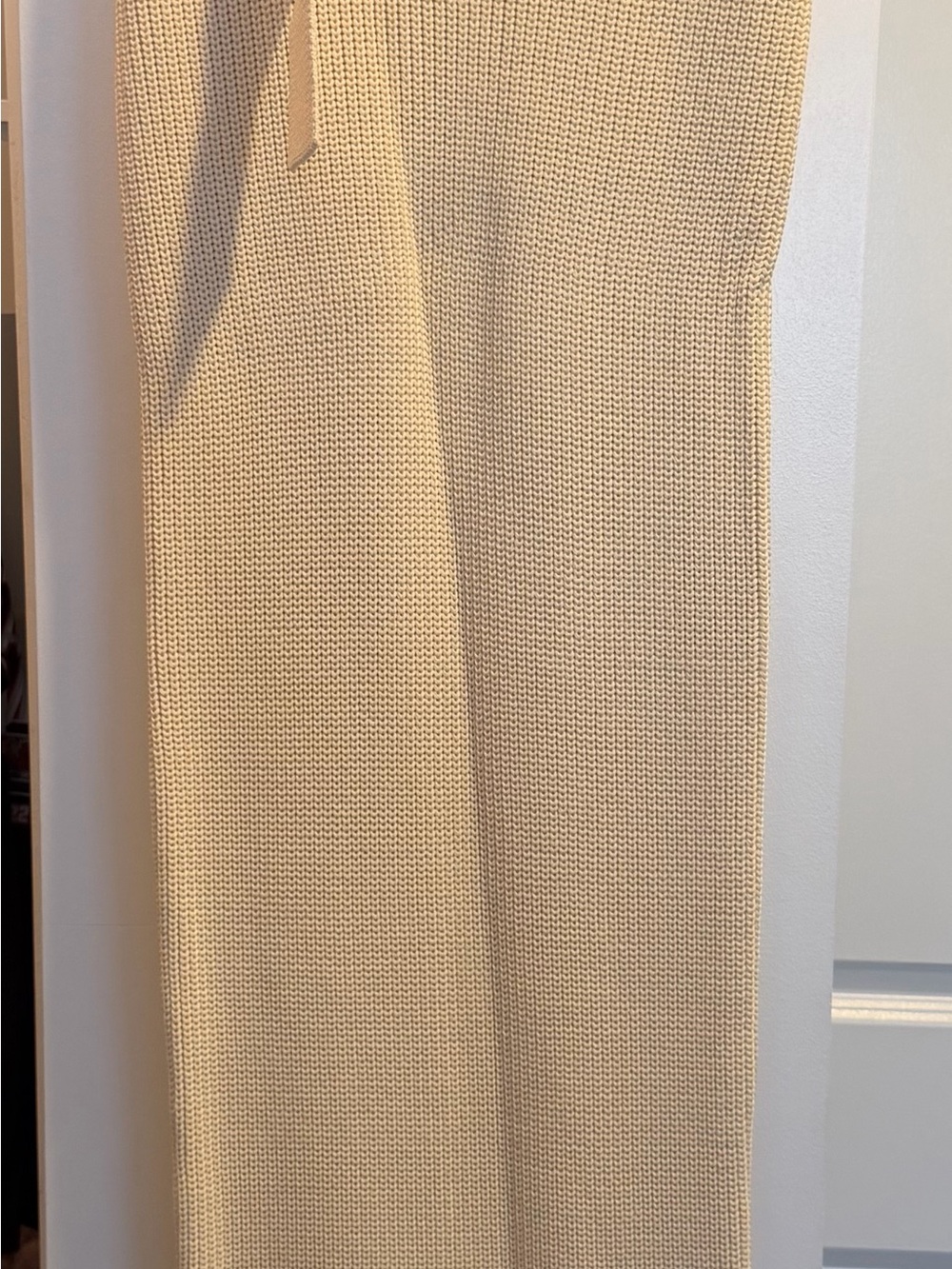 JLUXLABEL Cream Ribbed Maxi Skirt with Statement Belt - Picture 2 of 7